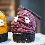 ペチカスケマサコーヒー - かぼちゃのモンブランタルト（690円） 紫芋のモンブランタルト（690円）