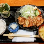 茶寮 ふ川 - 道産豚の生姜焼き膳