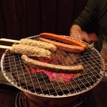 居酒屋やま車 - 料理写真:つくね＆ソーセージ