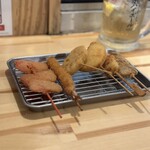 串カツ田中 - 定番5本と紅生姜