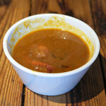 スパイスカフェ - カレー2種 1500円 のエビの旨みたっぷりスリランカ風