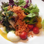 大西亭 - 黒ムツのポアレ温泉卵とクスクスのサラダ仕立て