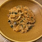 PISOLA - 若鶏とキノコ、ほうれん草のトマトクリームソースリゾット✧︎*。