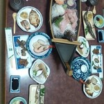 豊 - 晩ごはん2人前(天ぷらがまだきていない)