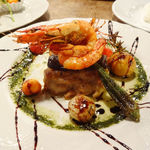 カフェ ブブカーネ - チキンと海老と野菜のハーブグリル