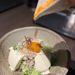 神戸温泉 創作ダイニング蒼 - 手作りとろみ豆腐のサラダ