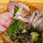 小田原漁港 さじるし食堂 - 2023.10 お刺身5種盛（1,600円）