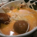 ばっこ志 - 鶏白湯スープで作るその手があったか担担麺にチャーシュー味玉トピ(2013/10)