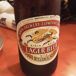 そば処 長岡屋 - ラガービール中ビン☆