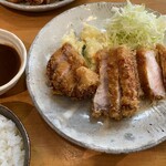 とんかつ八千代 - ランチセット　ロースカツ定食味噌ダレ付き　1800円