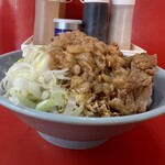 ラーメン 富士丸 - 汁なし麺半分各種コール♪