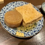 ビール長屋 貫太郎 - おでん(大根、厚揚げ）