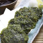 Green seaweed Tempura
