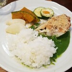 キッチン ブルー グローブ - ２度目のご飯乗せ！