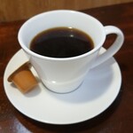 キッチン ブルー グローブ - ホットコーヒーのアップ