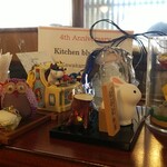 キッチン ブルー グローブ - レジ横の置物