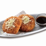 Thick cheese in minced meat cutlet