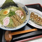麺家なりた - ひすいラーメン＋普通餃子(¥1180)