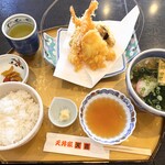 天丼家 天吉 上中野店 - 上天ぷら定食+ミニうどん