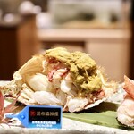 玄水 - 昆布森沖産毛蟹甲羅盛り