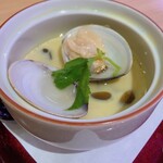 Sushidokoro Nagoyakatei - アサリと茸の茶碗蒸し