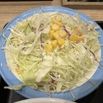 Matsuya - 【2023.10.13(金)】豚カルビ生姜焼定食（並盛）750円の野菜サラダ