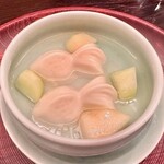 銀座 上瀧 - 2023.9.  果物を入れたクラシック杏仁豆腐~鮮果杏仁~