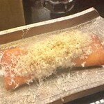 銀座 上瀧 - 2023.9.  車海老とトリュフの春巻き フレールマルシャンのコンテチーズ~黒松露迄士明蝦春巻~