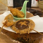 Kushinosuke - 明太子のり巻串、芽キャベツ、肉厚しいたけ