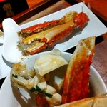 灼味噌らーめん 八堂八 - ワタリガニとの闘いの跡