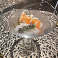 炭和食かなうS 特別室 - 車海老と長芋