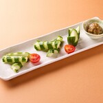 Snack cucumber served with special vegetable miso