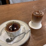 日ごろ珈琲 - インドネシアのアイスカフェオレと栗のクレームブリュレ