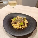 生パスタ専門店 Cosi Cosi - 燻製牡蠣と岩海苔のクリームソース 1480円