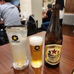 焼肉ホルモン 亀萬 - 白桃サワー､瓶ビール