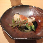 鮨 さかい - 鰆の塩焼き鰹と鮪の酒盗