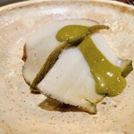 鮨菜 和喜智 - 鮑蒸し・肝ソース