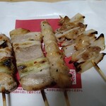 Nihonichi - 塩ひなねぎ串、塩豚ねぎ串、塩ぼんじり串、塩なんこつ串