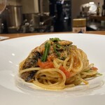 luogo - 秋刀魚とルッコラのポモドーロフレスカ　スパゲッティ