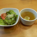 七條 - ランチのサラダとスープ