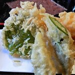 蕎麦喰い処 利めい庵 - 利めい庵 「海老鱧相盛り天せいろ」