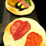 神戸牛 個室 ステーキ 吉祥 - 肉は二種類