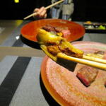 神戸牛 個室 ステーキ 吉祥 - トロトロ茄子。野菜も素材を厳選。