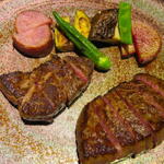 神戸牛 個室 ステーキ 吉祥 - ステーキ登場