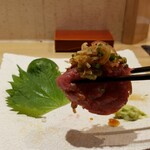 四谷 うえ村 - 鯨尾肉の刺身