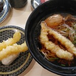 はま寿司 - えび天鴨そば＆えび天寿司
