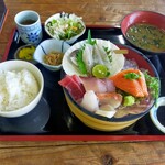 Katsugyo Donya Kaihou - 刺身定食1500円