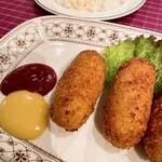 洋食キムラ - カニクリームコロッケセット　2,270円(税込)