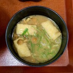 なか卯 - 京風つけもの&みそ汁 ¥150 のみそ汁