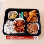 不二仕出し店 - 日替わり幕の内(唐揚げ) 600円